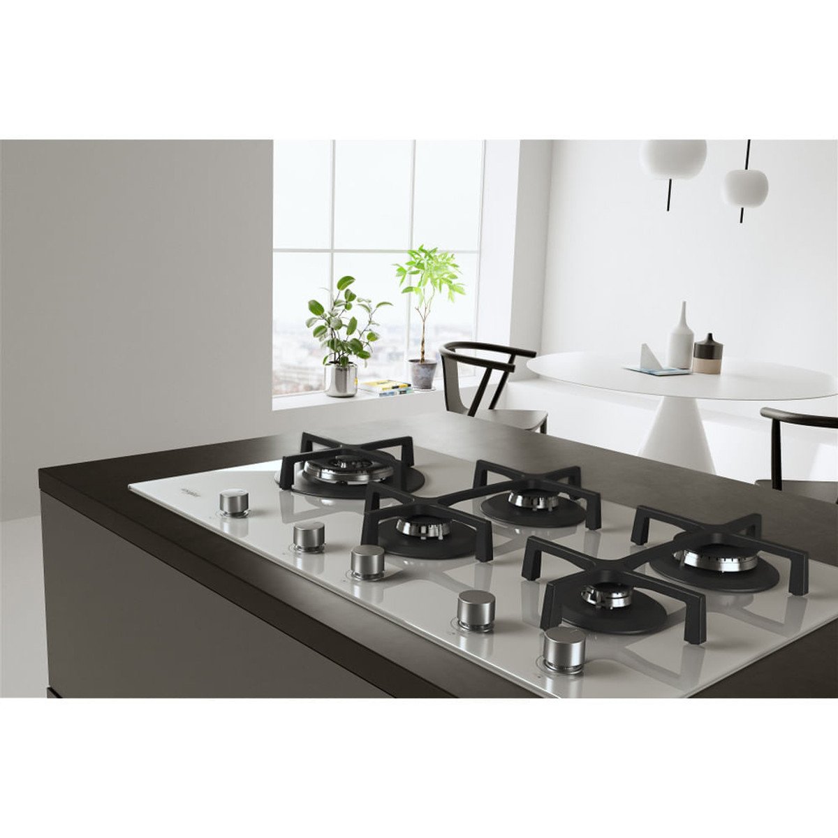 WHIRLPOOL Placa de gas - WHIRLPOOL GOA 9523/WH, 5.0000 zonas, 860 mm, Blanco - Imagen 6