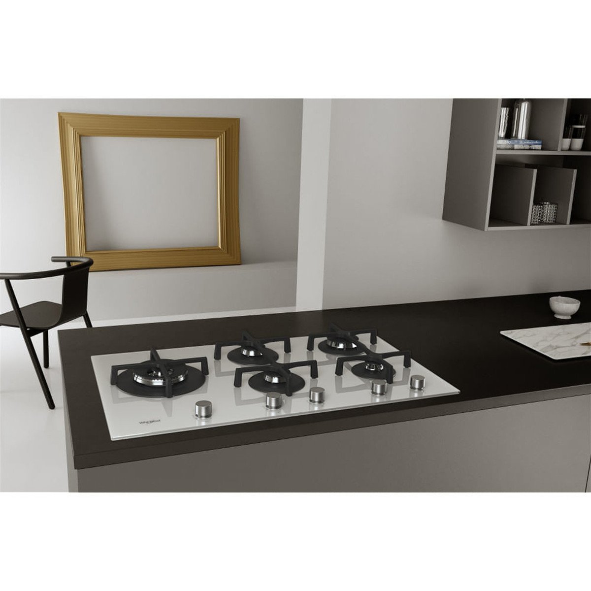 WHIRLPOOL Placa de gas - WHIRLPOOL GOA 9523/WH, 5.0000 zonas, 860 mm, Blanco - Imagen 7