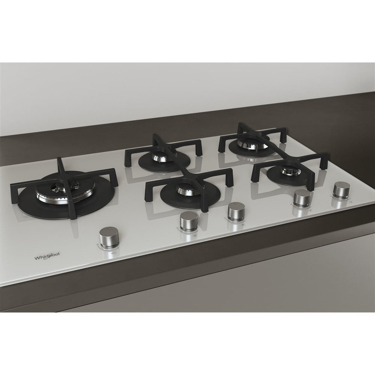 WHIRLPOOL Placa de gas - WHIRLPOOL GOA 9523/WH, 5.0000 zonas, 860 mm, Blanco - Imagen 8
