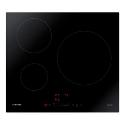 SAMSUNG Placa de inducción – SAMSUNG NZ63M3707AK, 3 zonas, 590 mm, Negro