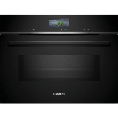 SIEMENS Horno microondas – SIEMENS CM776GKB1, Integrable, Pirolítico, 45 l, 59,4 cm, Negro
