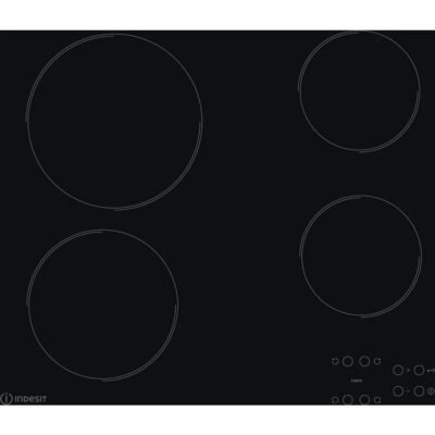 INDESIT Placa de vitrocerámica – INDESIT 869991042810, 4 zona(s) zonas, 580 mm, Negro