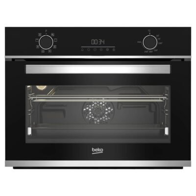BEKO Horno compacto – BEKO BBCM13300XC, Integrable, Sí, 48 l, 59,4 cm, Negro