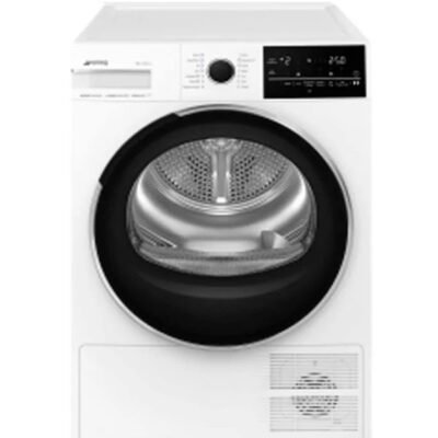 SMEG Secadora bomba de calor – SMEG DNP93SLES, Eléctrico, 9 kg, 14 programas, Blanco