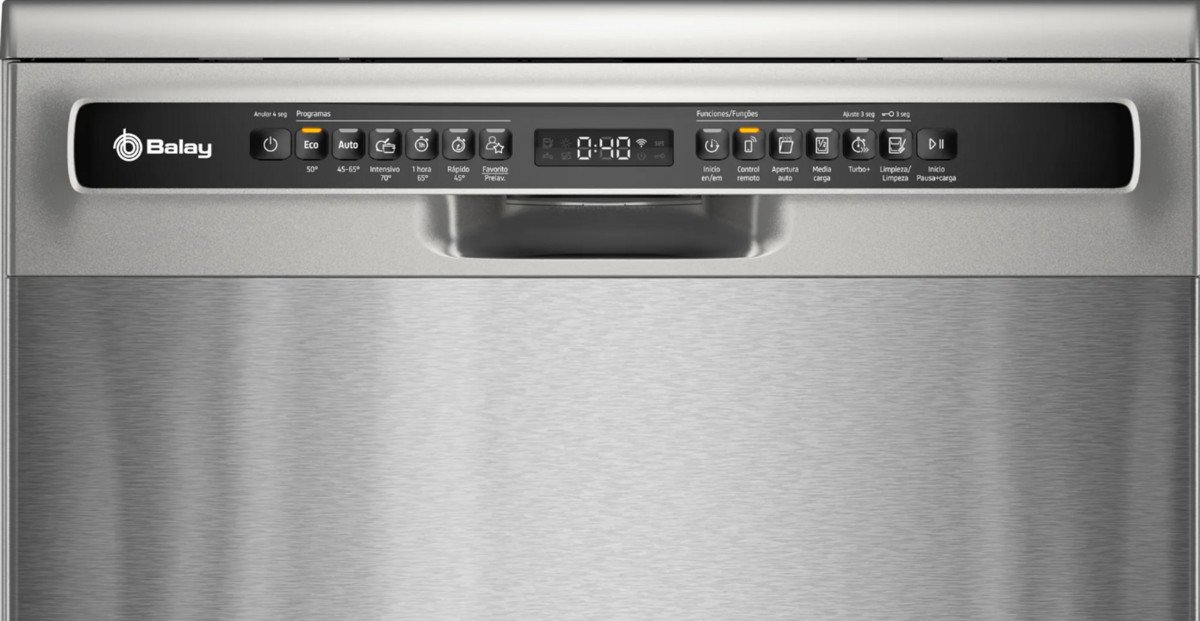 Balay Lavavajillas libre instalación 60 cm - Balay 3VS6361IP, 14 servicios, 6 programas, 600 mm, Acero antihuellas - Imagen 2
