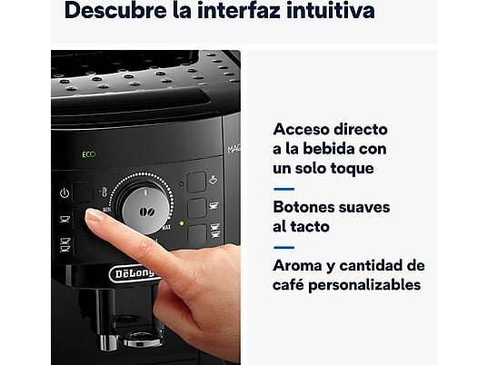 De Cafetera superautomática - De'Longhi Magnifica S ECAM22.113.B, 1450 W, 15 bar, Molinillo integrado, Sistema Thermoblock, Vaporizador, Negro - Imagen 5
