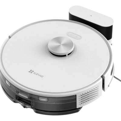 EZVIZ Robot aspirador – EZVIZ EZVCSRE5, 45,00 W, Potencia de succión 4 kPa, Depósito 350 ml, Autonomía 240 min, Blanco