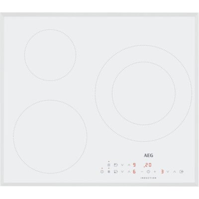 AEG Placa de inducción – AEG Serie 5000 Fast & Powerful IKB63300FW, zonas, 590 mm, Blanco