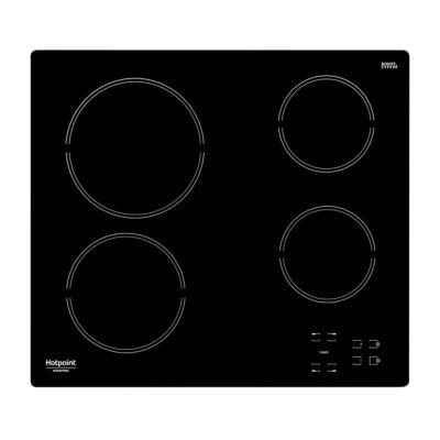 HOTPOINT Placa de vitrocerámica – HOTPOINT HR 631 C, 4 zone(s) zonas, 580 mm, Negro