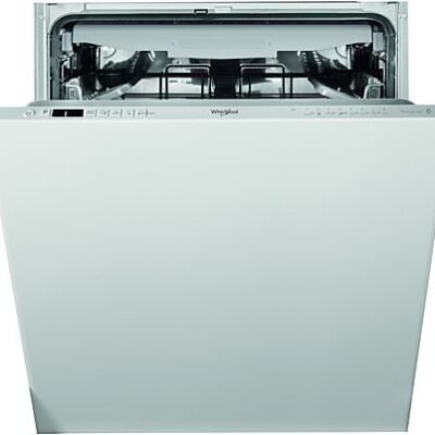 Whirlpool Lavavajillas integrable – Whirlpool WI 7020 PF, 14 cubiertos, 8 programas, 60 cm, Tercera bandeja, PowerClean Pro, Sin panelar