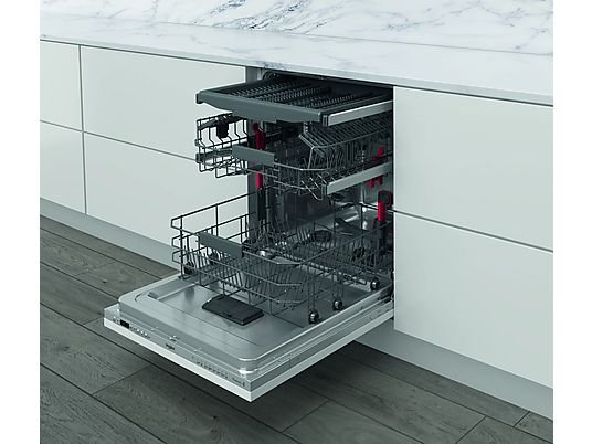 Whirlpool Lavavajillas integrable - Whirlpool WI 7020 PF, 14 cubiertos, 8 programas, 60 cm, Tercera bandeja, PowerClean Pro, Sin panelar - Imagen 3