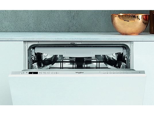 Whirlpool Lavavajillas integrable - Whirlpool WI 7020 PF, 14 cubiertos, 8 programas, 60 cm, Tercera bandeja, PowerClean Pro, Sin panelar - Imagen 7