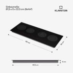 KLARSTEIN Placa de inducción - KLARSTEIN Masterzone 90 Slim Round, 4 zonas, 90 cm, Negro - Imagen 7
