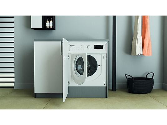 Whirlpool Lavadora secadora integrable - Whirlpool BI WDWG 751482 EU N, 7 kg/5kg, 1400 rpm, 6th Sense, Sin panelar - Imagen 6