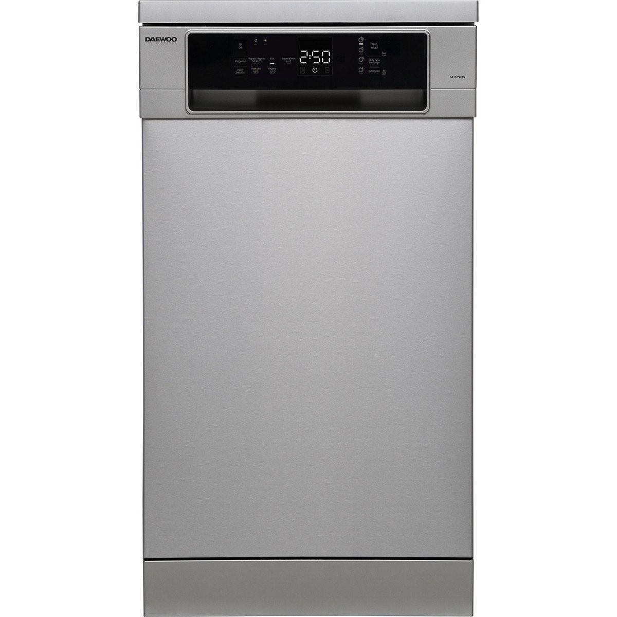 DAEWOO Lavavajillas libre instalación 45 cm - DAEWOO DA1D5SI0ES, 10 servicios, 5 programas, 450 mm, Acero inoxidable - Imagen 2