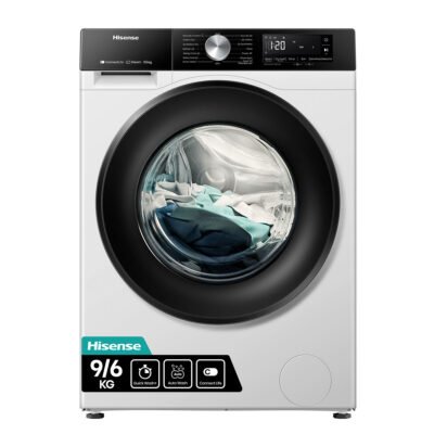 HISENSE Lavasecadoras – HISENSE WD3S9043BW3, 9 kg + 6 kg, Blanco