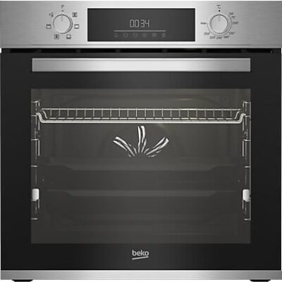 Beko Horno – Beko BBIE123001XD, Multifunción, Limpieza Hidrólitica, 72l, 59.4 cm, Tecnología Aeroperfect, Pantalla LED, Inox