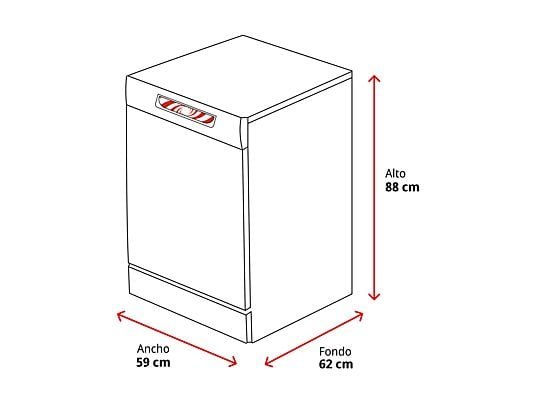 Smeg Lavavajillas - Smeg LVFABBL3, 13 Servicios, 11 Programas, 59 cm Ancho, Libre Instalación, Negro - Imagen 2