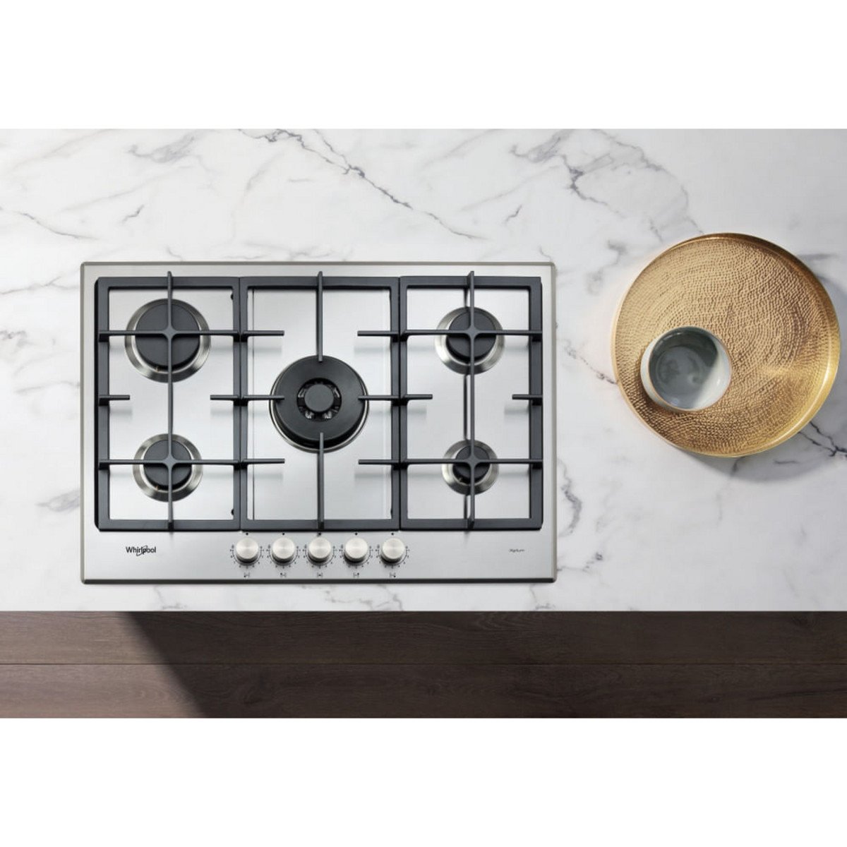 WHIRLPOOL Placa de gas - WHIRLPOOL 869991632540, 5.0000 zonas, 73,00 cm, Acero - Imagen 4