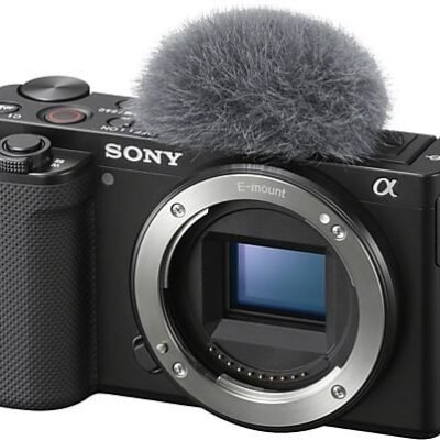 Sony Cámara EVIL – Sony ZV-E10, 24.2 MP, APS-C, Vídeo 4K, 11 fps, Pantalla giratoria, Sólo Cuerpo, Negro