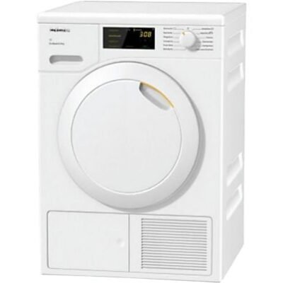 Miele Secadora bomba de calor – Miele TCC560WP EcoSpeed, 8 kg, 11 programas, Display LED, Blanco
