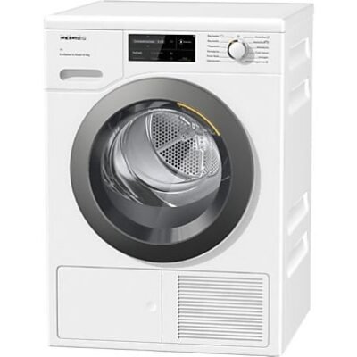 Miele Secadora bomba de calor – Miele TWL780WP EcoSpeed & Steam, 9 kg, 20 Programas, Motor ProfiEco, Blanco