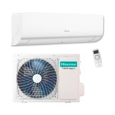 HISENSE Aire acondicionado split 1×1 – HISENSE SMART CLIMA KC35YR03 Wi-Fi – 2.924 fg, Función Inverter, Blanco