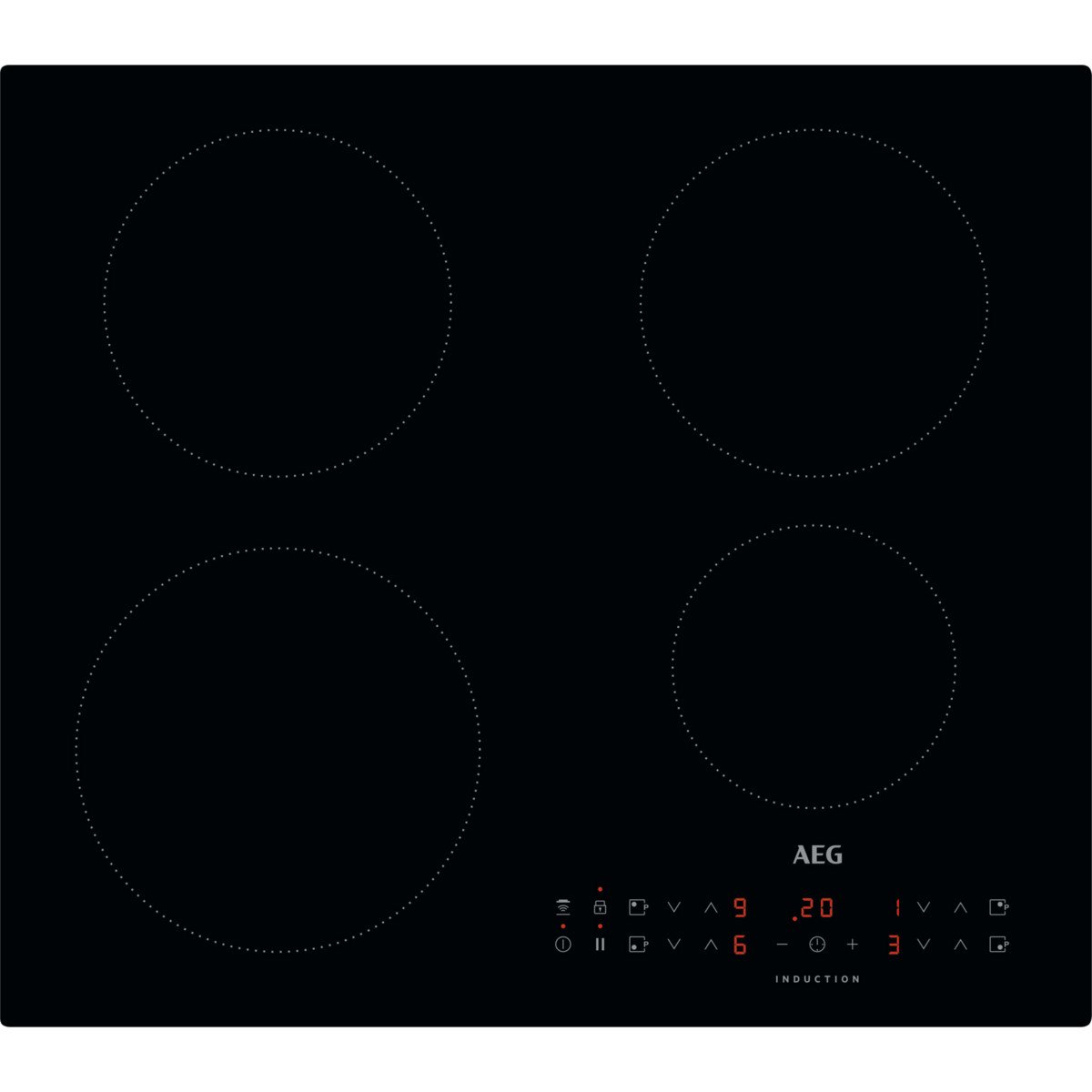 AEG Placa de inducción - AEG Serie 5000 Fast & Powerful I64KV301CB, 4 zonas, 590 mm, Negro