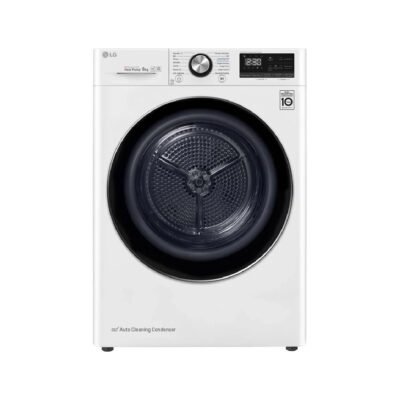 Secadora bomba de calor – LG RC80V9AV2W, Eléctrico, 13 programas, White