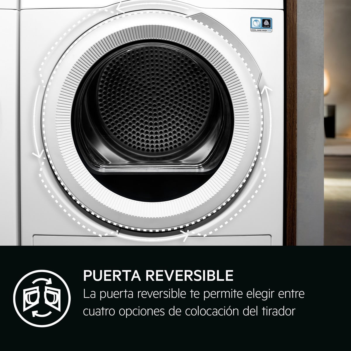 AEG Secadora bomba de calor - AEG Serie 7000 SensiDry TR718P4OB, Bomba de calor, 10 programas, Blanco - Imagen 7