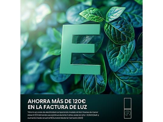 Hisense Frigorífico combi - Hisense RB440N4BWE, No Frost, 200.4 cm, 336 l, Multi-air flow, Control táctil, Blanco - Imagen 5