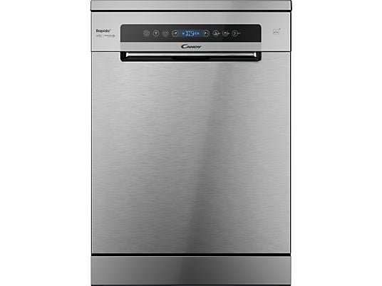 Candy Lavavajillas - Candy Rapido' CF 5C7F1X, 15 servicios, 8 programas, Inicio Diferido, Motor Inverter, 60 cm, Conectividad Wi-Fi, Inox