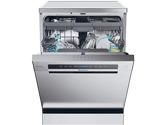 Candy Lavavajillas - Candy Rapido' CF 5C7F1X, 15 servicios, 8 programas, Inicio Diferido, Motor Inverter, 60 cm, Conectividad Wi-Fi, Inox - Imagen 3