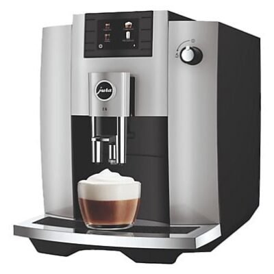 Jura Cafetera superautomática – Jura 15440 E6 Platinum, 15 bar, 1.450 W, 2 tazas, WiFi, Plata