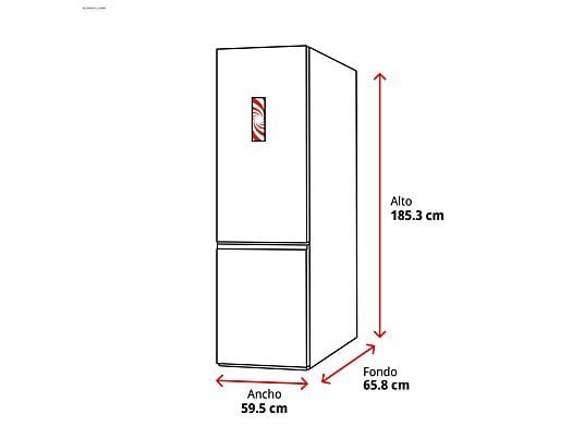 Samsung Frigorífico combi - Samsung Smart RB34C602DSA/EF, No Frost, 185.3cm, 344l, Mono Cooling, WiFi, Inox - Imagen 3