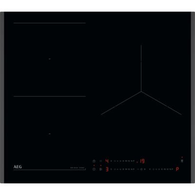 AEG Placa de inducción – AEG Serie 6000 Flex V63IOQ00FB, 3 zonas, 590 mm, Negro
