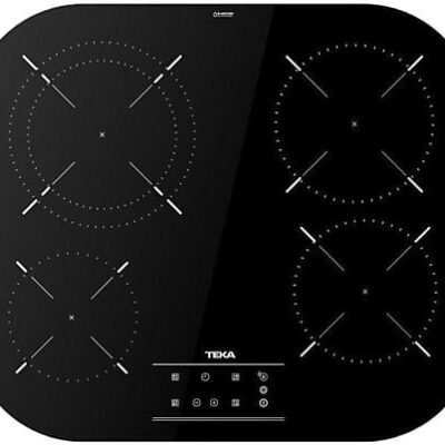 Teka Placa vitrocerámica – Teka TCC 64310 TTC BK, 4 zonas, Zona grande de 21 cm, 59 cm, Touch control, Negro