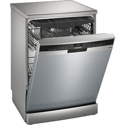 Siemens Lavavajillas – Siemens SN23EI03ME, 14 servicios, 6 programas, 60 cm, Tercera bandeja, Control por voz, Inox