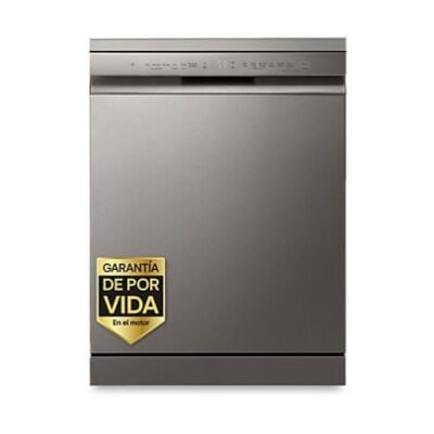 LG Lavavajillas – LG DF355FP, 14 servicios, 9 programas, 60 cm, LED táctil, Tercera bandeja, QuadWash™, Acero inoxidable