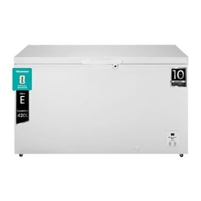 Hisense Congelador horizontal – Hisense FT546D4AWLYE, Defrost, 420 l, 85 cm, Inverter, Blanco