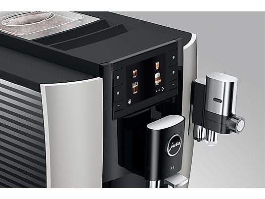 Jura Cafetera superautomática - Jura E8, 15 bar, 1450W, 2 tazas, 17 programas, Pantalla a color, Platino - Imagen 6