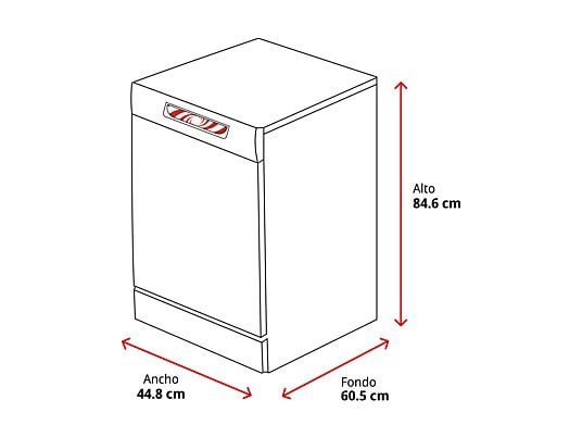 Candy Lavavajillas compacto - Candy Rapido' CF0C7SB0FX, 10 servicios, 8 programas, 45 cm, Motor Inverter, Wi-Fi, Inox - Imagen 3