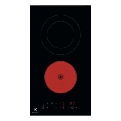 ELECTROLUX Placa de vitrocerámica – ELECTROLUX LHR3233CK, 2.0000 zonas, 29 cm, Negro