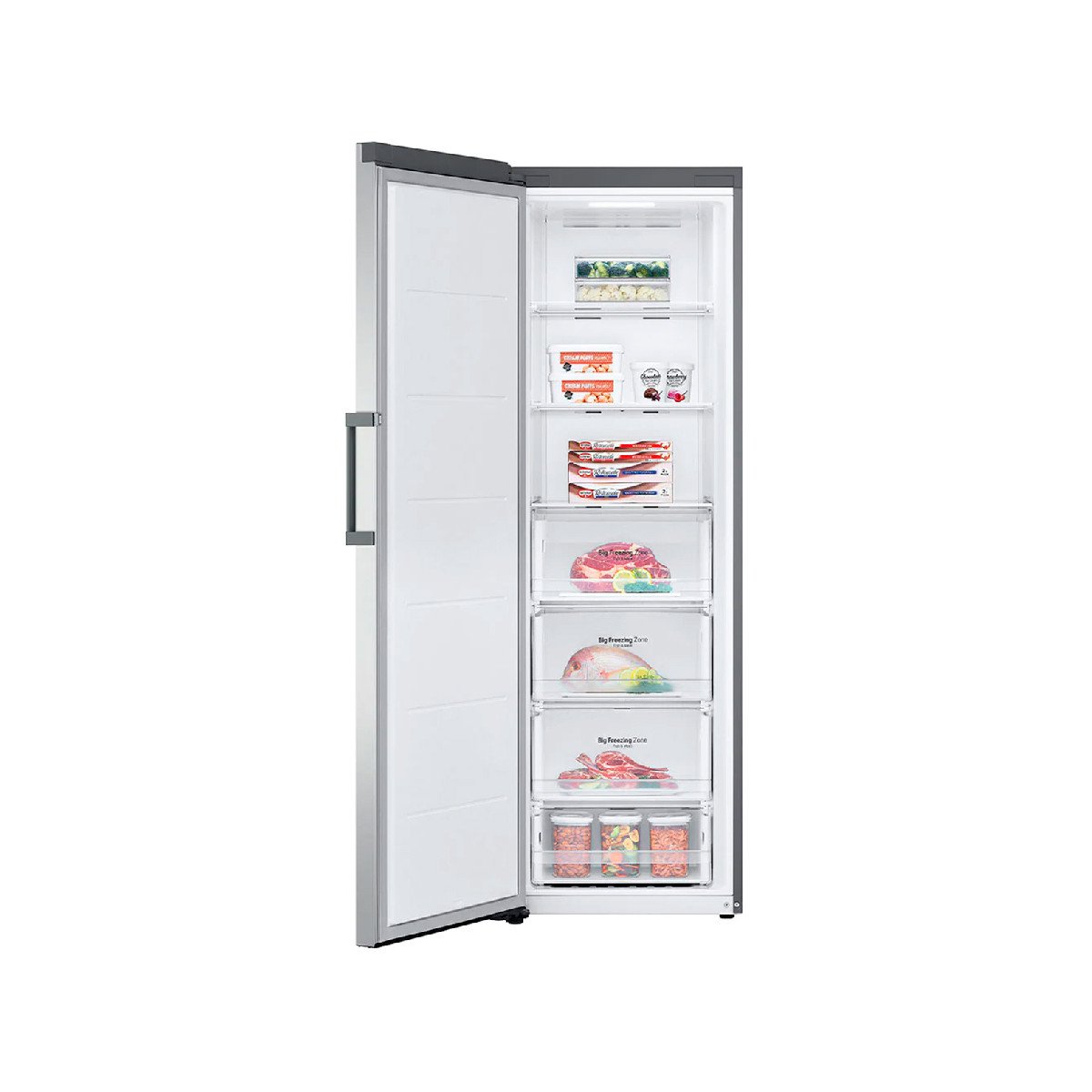 Congelador vertical - LG GFE41PZGSZ, 355 l, 1860 mm, Grey - Imagen 2