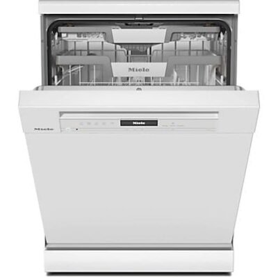 Miele Lavavajillas – Miele G7600SCBRWS, 14 cubiertos, 9 programas, 60 cm, Bandeja de servicios, Wifi, Dosificación automática, Blanco
