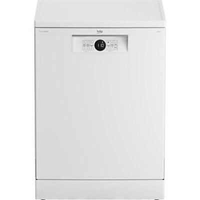 Beko Lavavajillas – Beko BDFN26640WC, 16 servicios, 6 programas, 60 cm, Tercera bandeja, Corner Intense, Fast+, Blanco