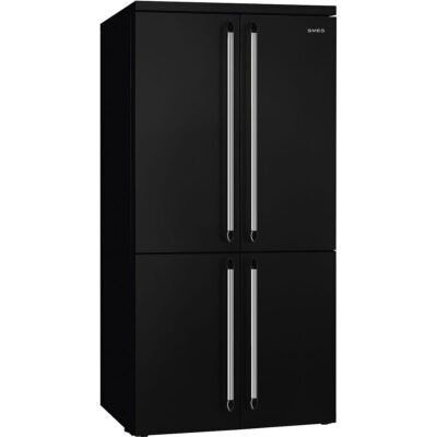 SMEG Frigorífico americano – SMEG FQ960BL6, No Frost, Altura 196 cm, Negro