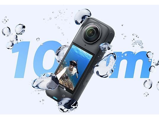 Insta360 Cámara deportiva - Insta360 X4, 8K, IPX8, Edición con IA, HDR Activo 360°, Negro - Imagen 2