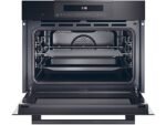 Haier Horno compacto - Haier Full Touch Series 4 HWO45CO4P7B, Multifunción, Pirolítico y por agua, 50 l, Función Pizza, 13 funciones, 60 cm, Negro - Imagen 2