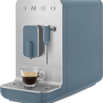 SMEG Cafetera automática – SMEG BCC12SBMEU, 19 bar, 1350 W, Azul tormenta